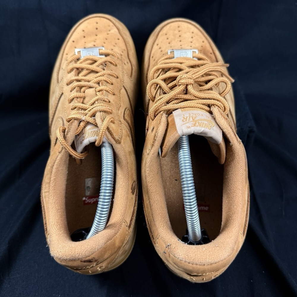 Nike Air Force 1 Supreme Wheat Men's Size 9.5 Sneakers - Picture 4 of 15